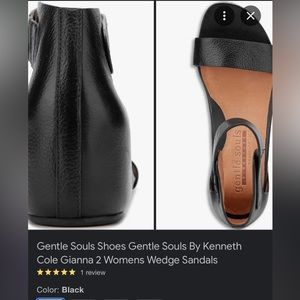 Black Leather Kenneth Cole Sandals
